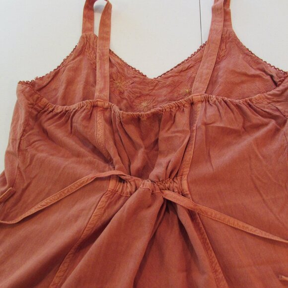 Raya Sun Orange Big Cat Print Embroidered Sun Dress 3X - Picture 8 of 16